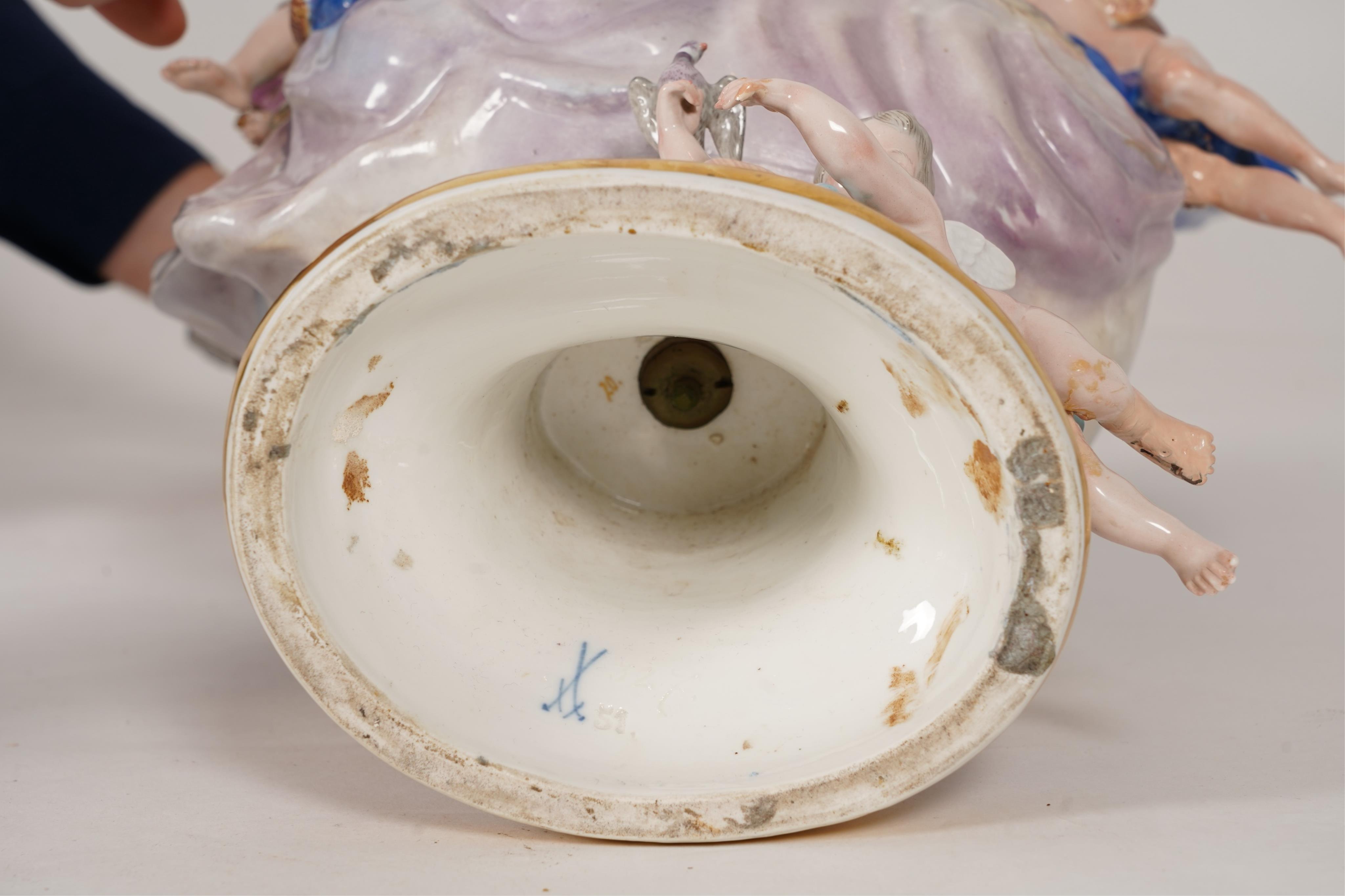 A large Meissen ‘Elements’ ewer, emblematic of air, late 19th century